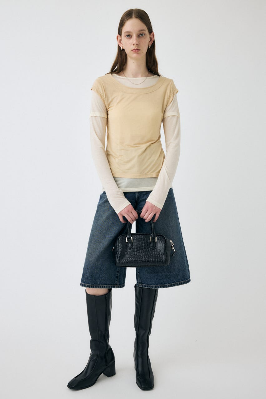 MOUSSY | 【ViVi掲載】SQUARE TOE ロングブーツ (ブーツ ) |SHEL