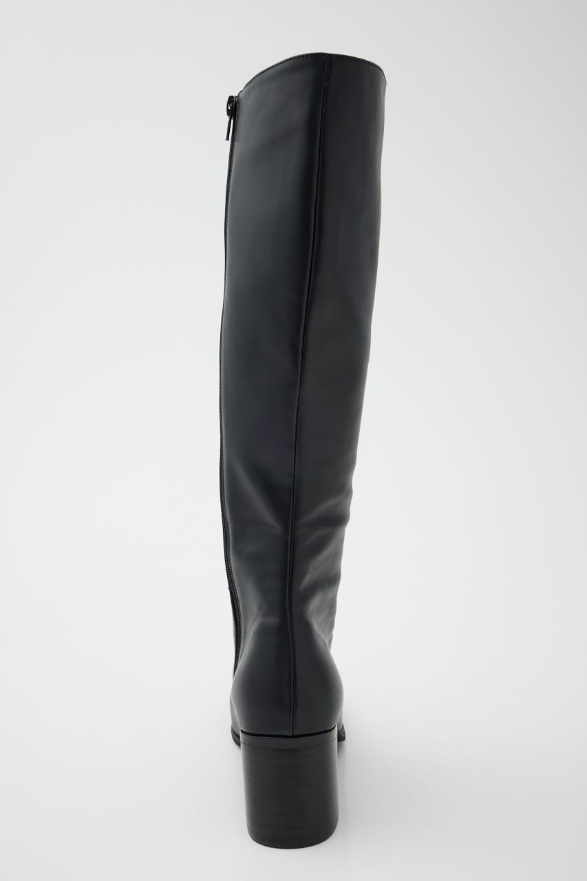 MOUSSY SQUARE TOE LONG ブーツ ブラック MOUSSY | 【ViVi掲載】SQUARE TOE ロングブーツ (ブーツ ) |SHEL