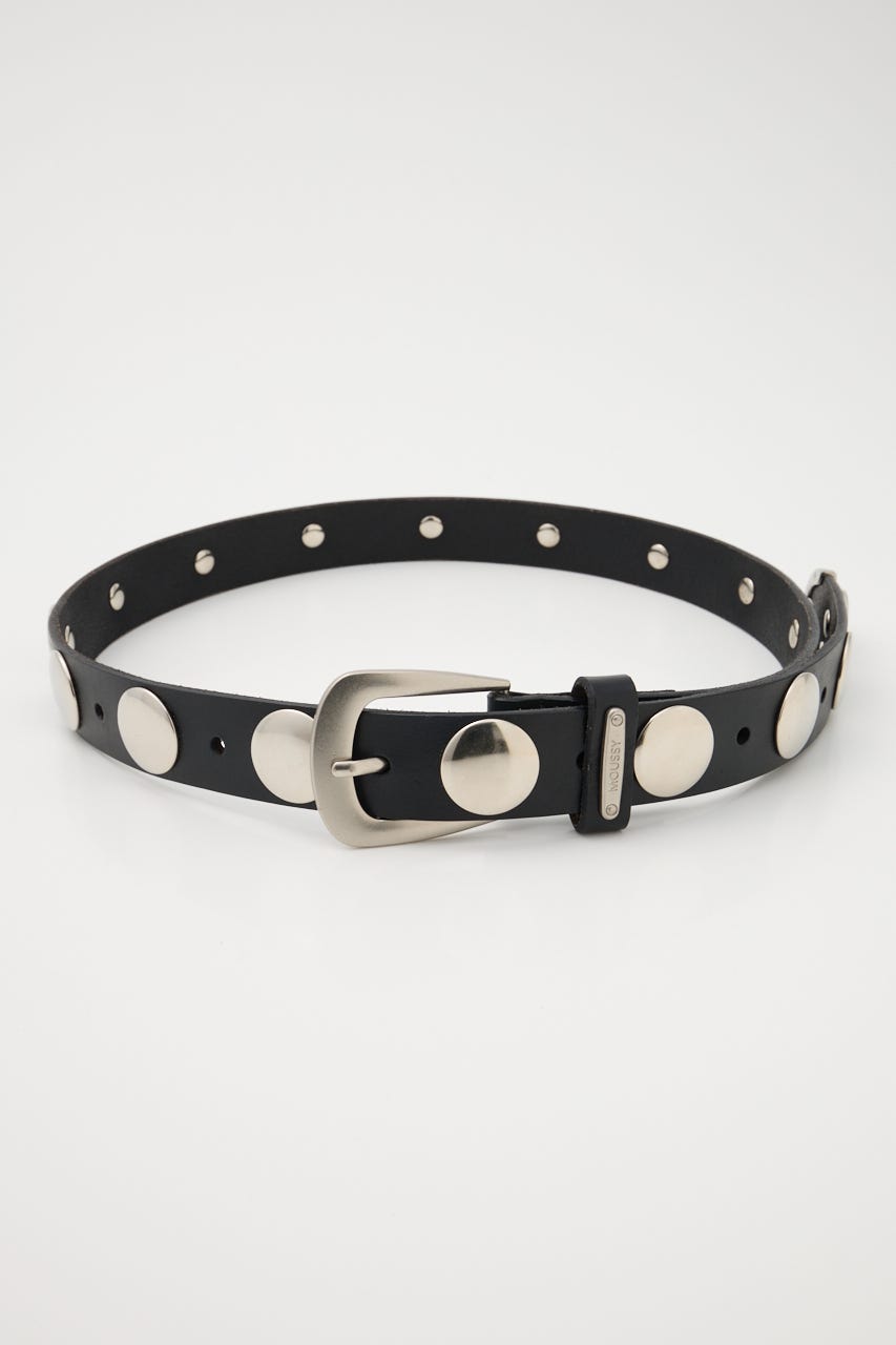 moussy 黒のレザーベルト シルバーバックル付き moussy 黒のレザーベルト シルバーバックル付き MOUSSY | SPLIT