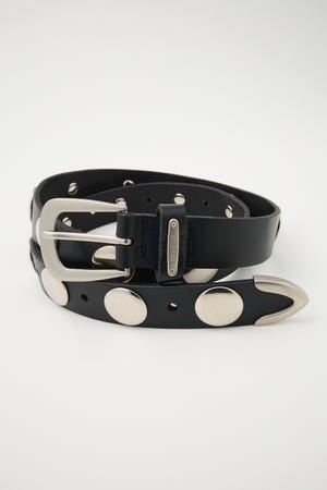 moussy ブラックアイパッチ　スタッズベルト BLACK EYE PATCH×MOUSSY ロゴベルト MOUSSY（マウジー