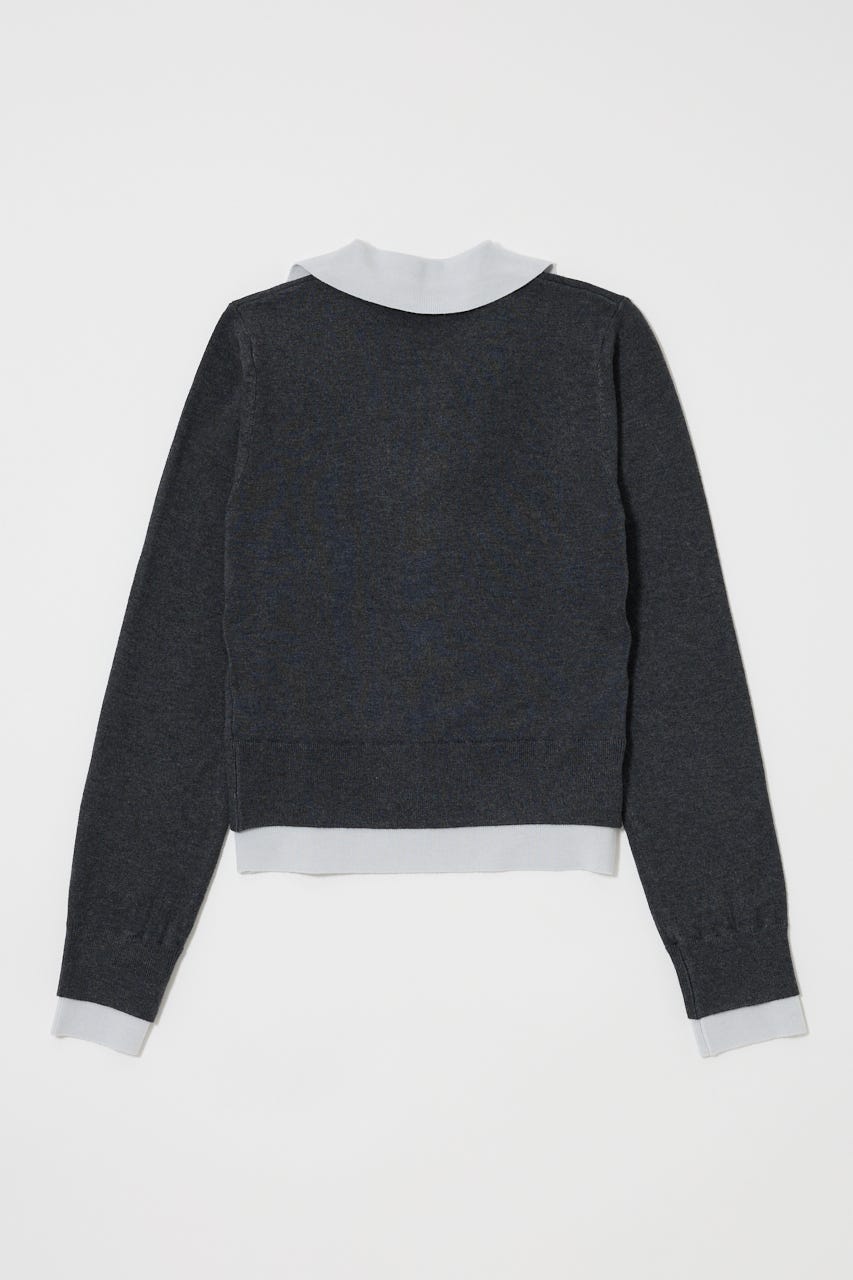 MOUSSY | DOUBLE LAYERED ニットシャツ (シャツ・ブラウス