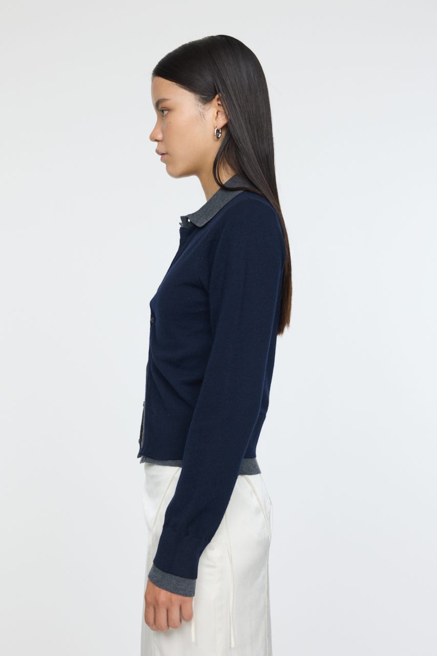 moussy DOUBLE LAYERED ニットシャツ　新品 MOUSSY | DOUBLE LAYERED ニットシャツ (シャツ・ブラウス