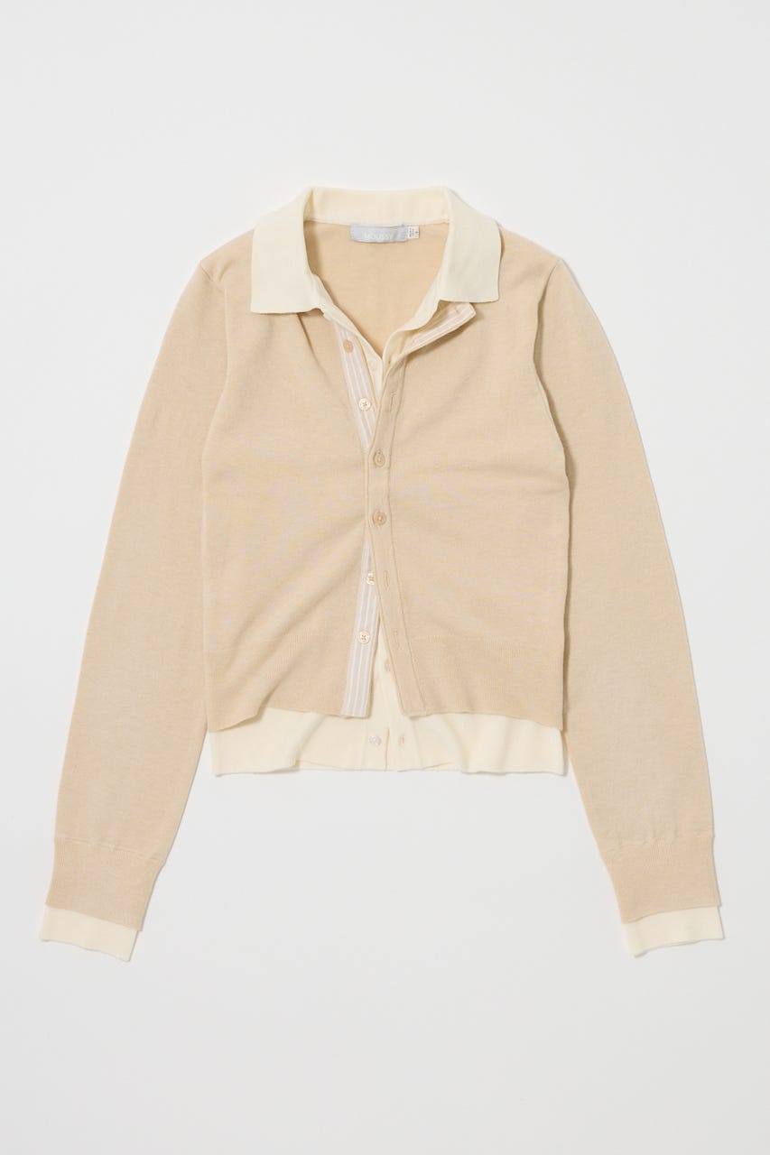 MOUSSY | DOUBLE LAYERED ニットシャツ (シャツ・ブラウス