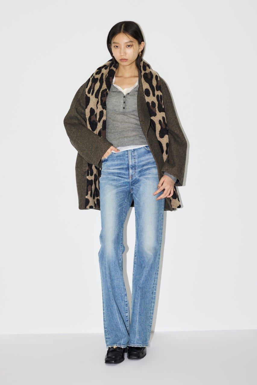 MOUSSY | SHEER HENRY NECK ニットトップス (ニット ) |SHEL