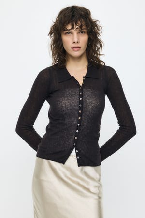 SHEER KNIT SHIRT シャツ