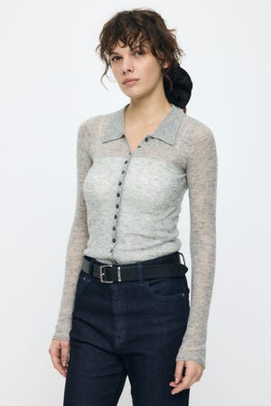 SHEER KNIT SHIRT シャツ
