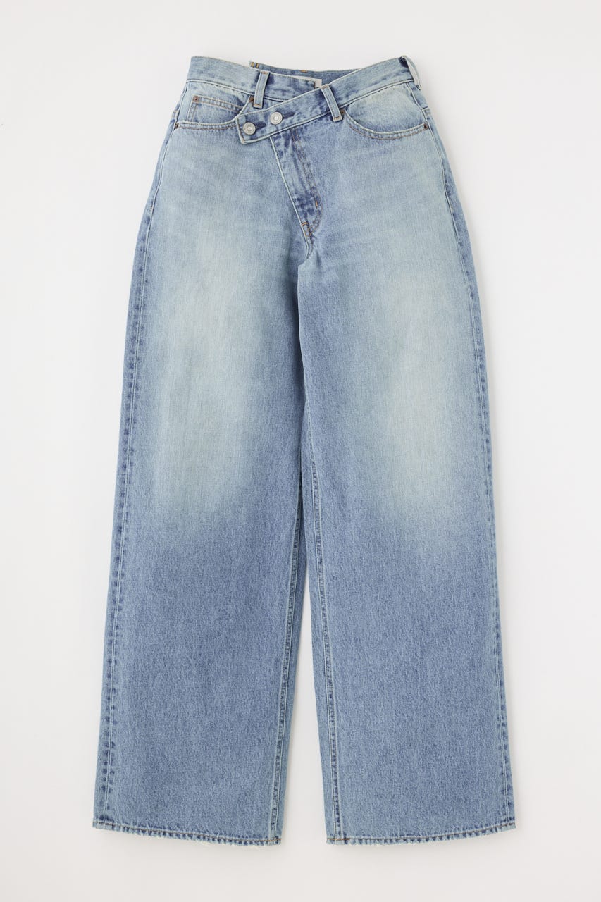 MOUSSY CROSS WAIST WIDE STRAIGHT サイズ2 MOUSSY | CROSS WAIST WIDE STRAIGHT (ワイド ) |SHEL'TTER WEBSTORE