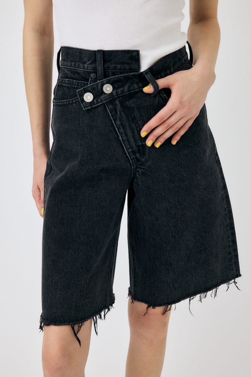 CROSS WAIST HALF パンツ BLK 2