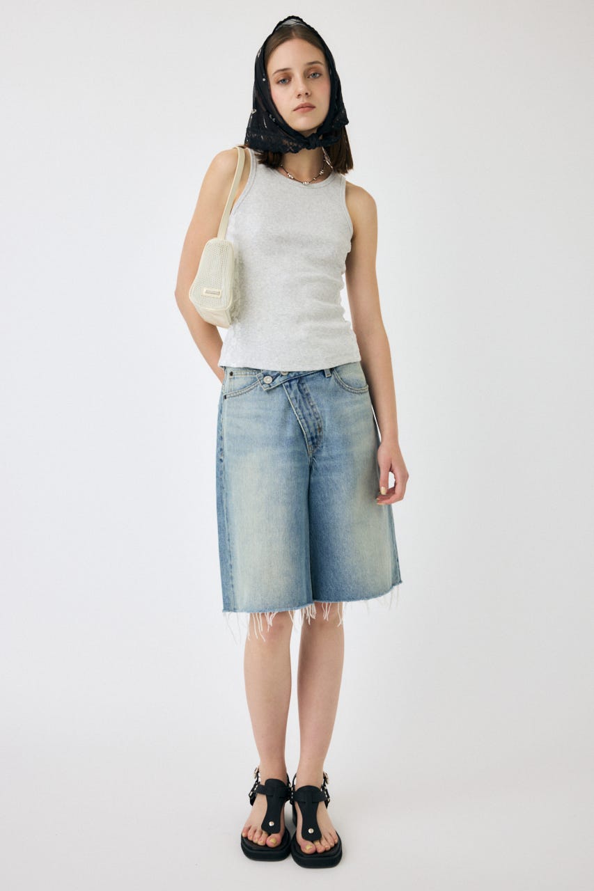 CROSS WAIST HALF パンツ L/BLU 1