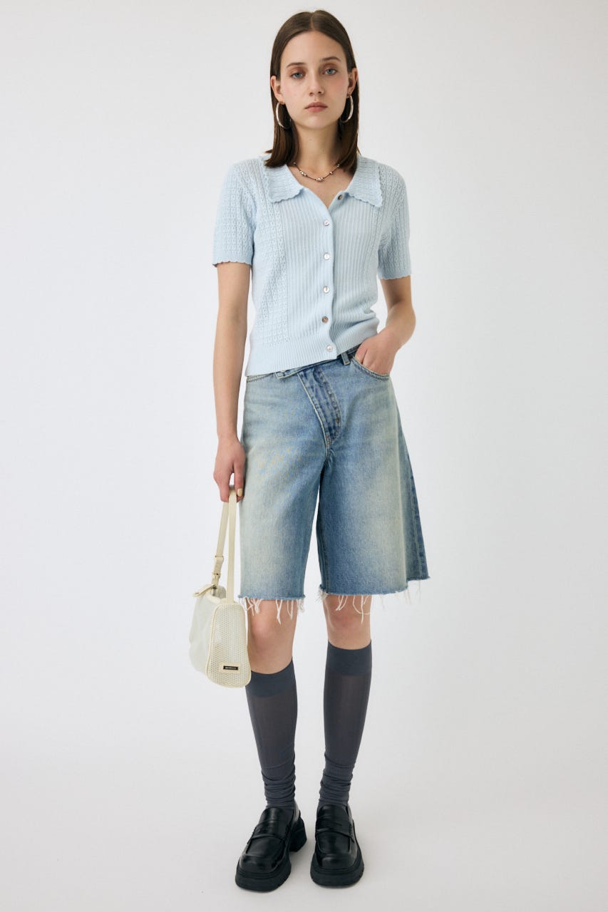 CROSS WAIST HALF パンツ L/BLU 1