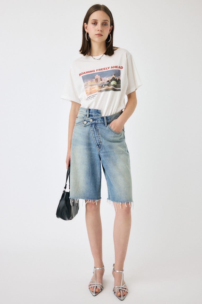 CROSS WAIST HALF パンツ L/BLU 1