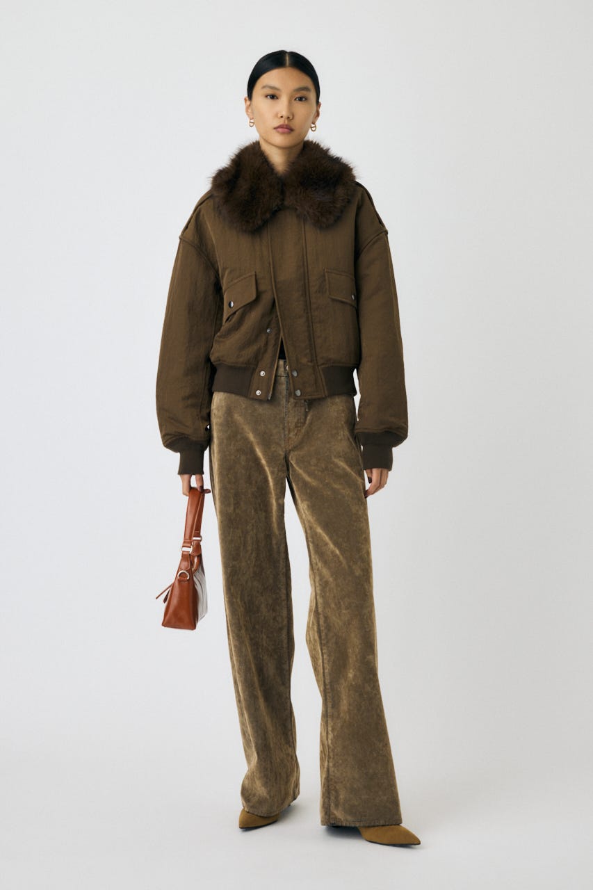 MOUSSY | F/FUR COLLAR CROP ブルゾン (ブルゾン ) |SHEL'TTER