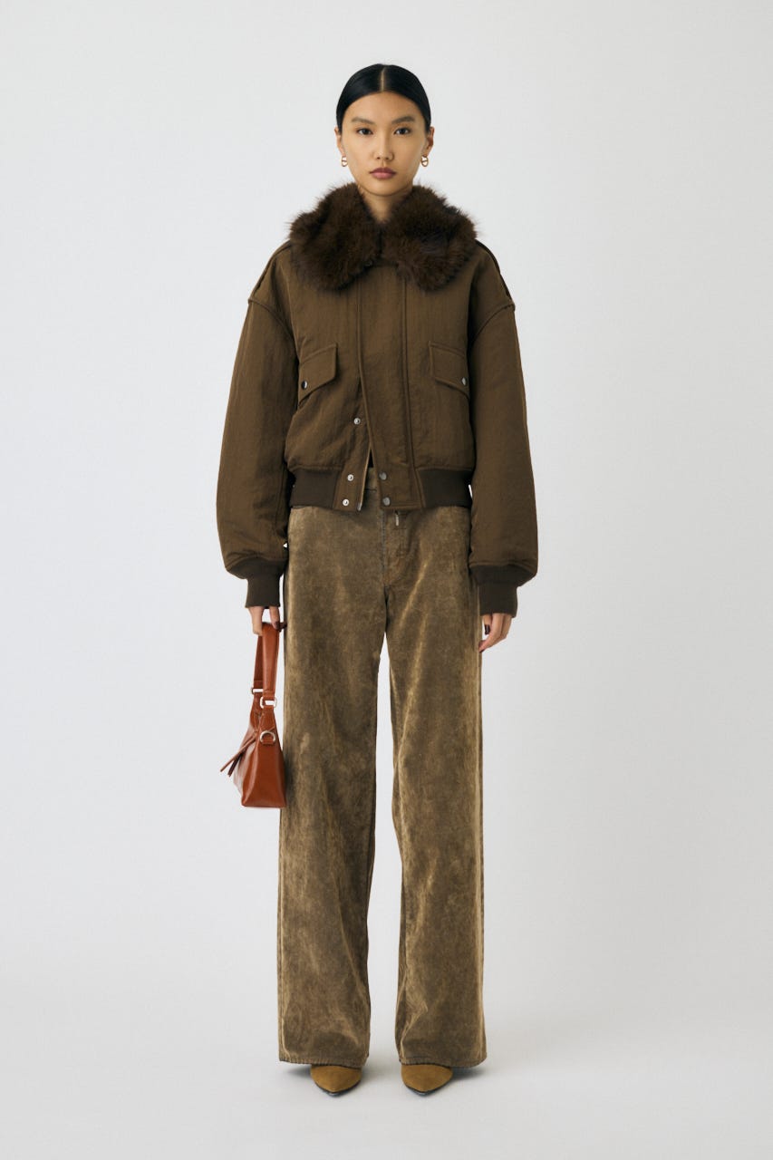 MOUSSY | F/FUR COLLAR CROP ブルゾン (ブルゾン ) |SHEL'TTER