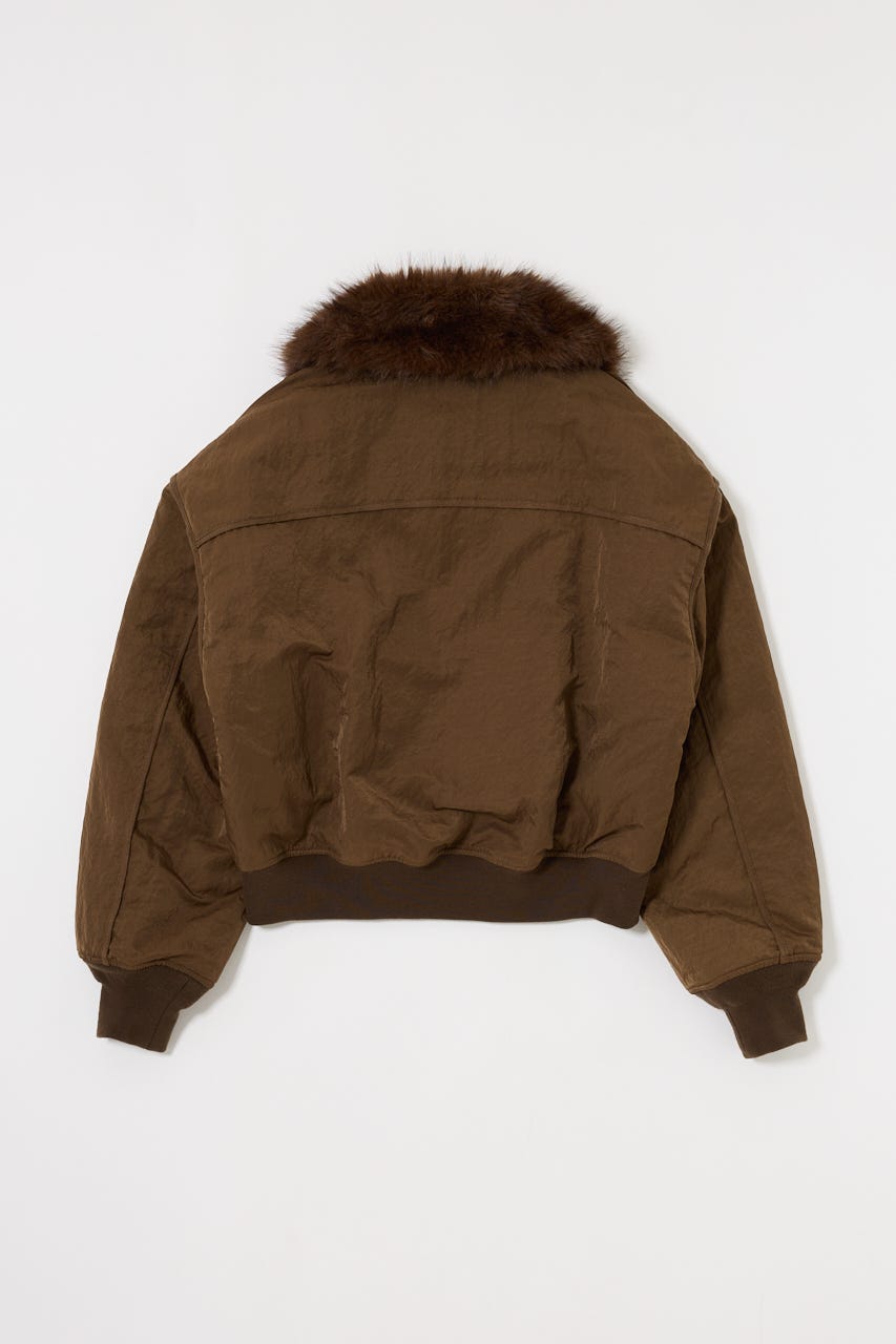 【MOUSSY】FAUX FUR ブルゾン MOUSSY | F/FUR COLLAR CROP ブルゾン (ブルゾン ) |SHEL'TTER