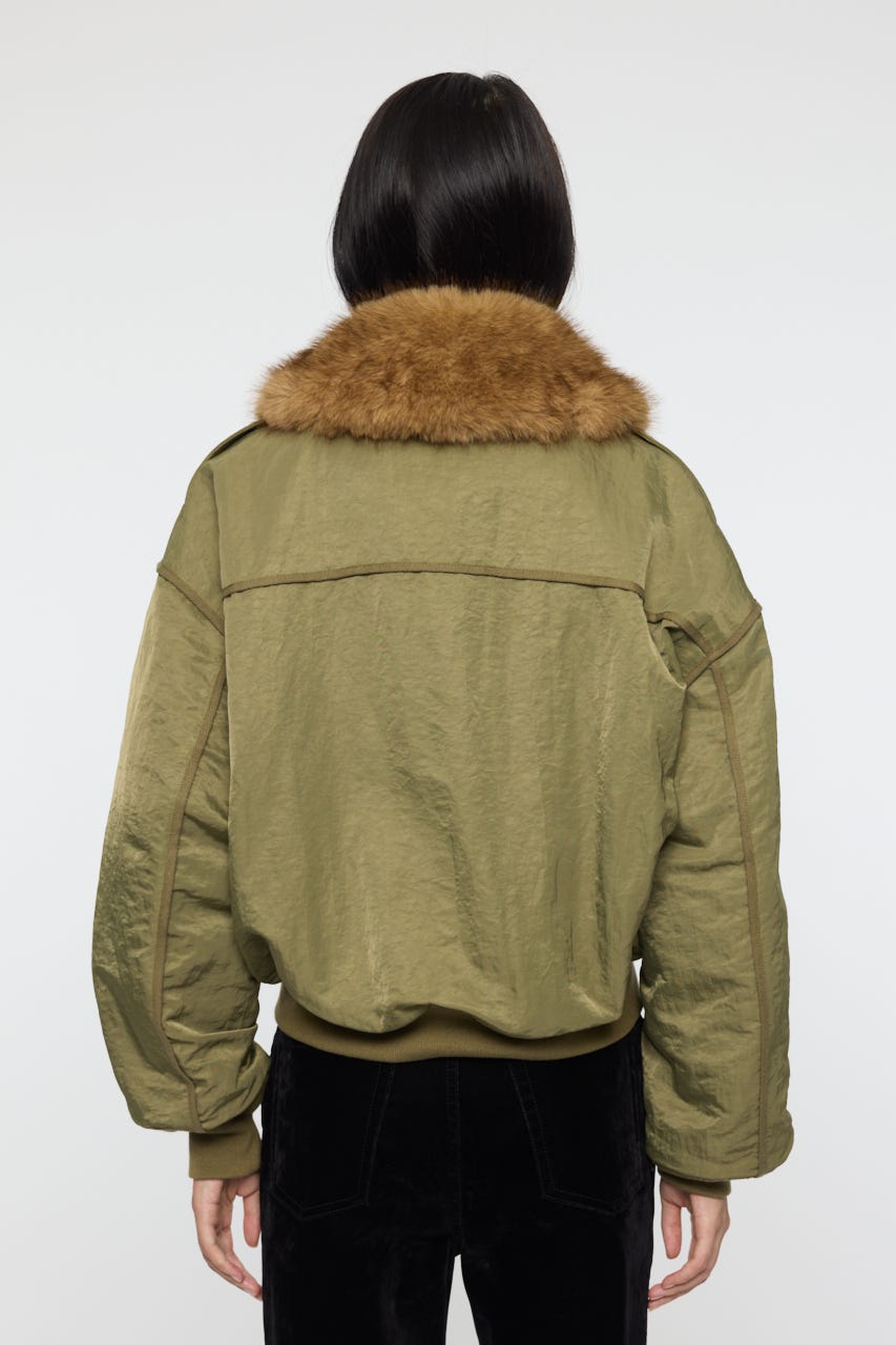 MOUSSY | F/FUR COLLAR CROP ブルゾン (ブルゾン ) |SHEL'TTER