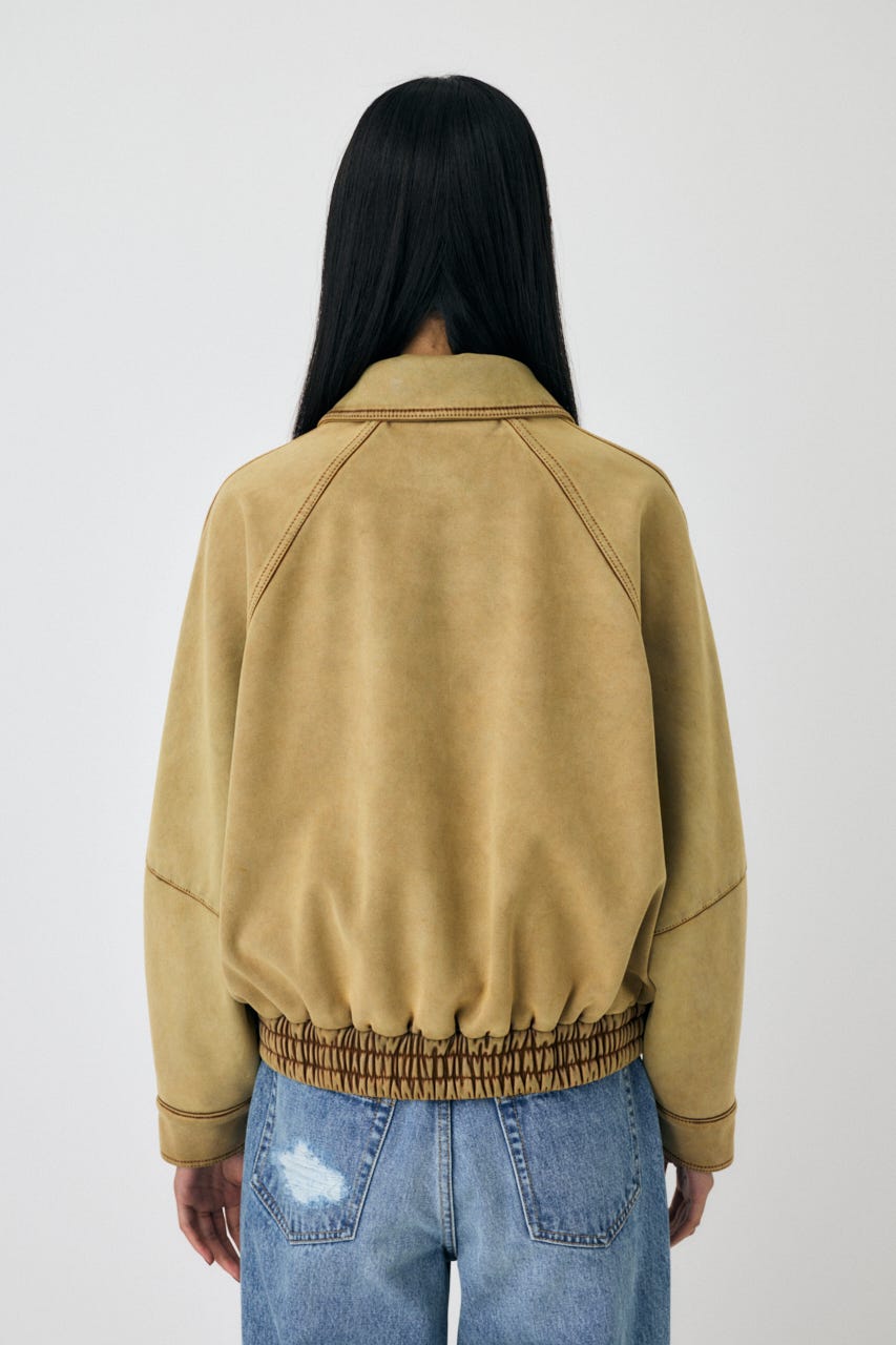 F/SUEDE GATHER ブルゾン BEG FREE