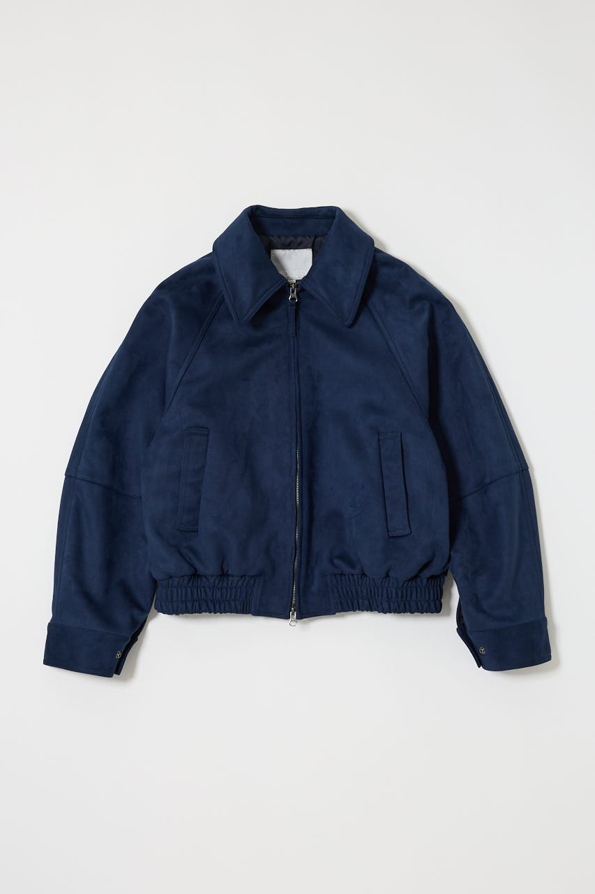 F/SUEDE GATHER ブルゾン NVY FREE