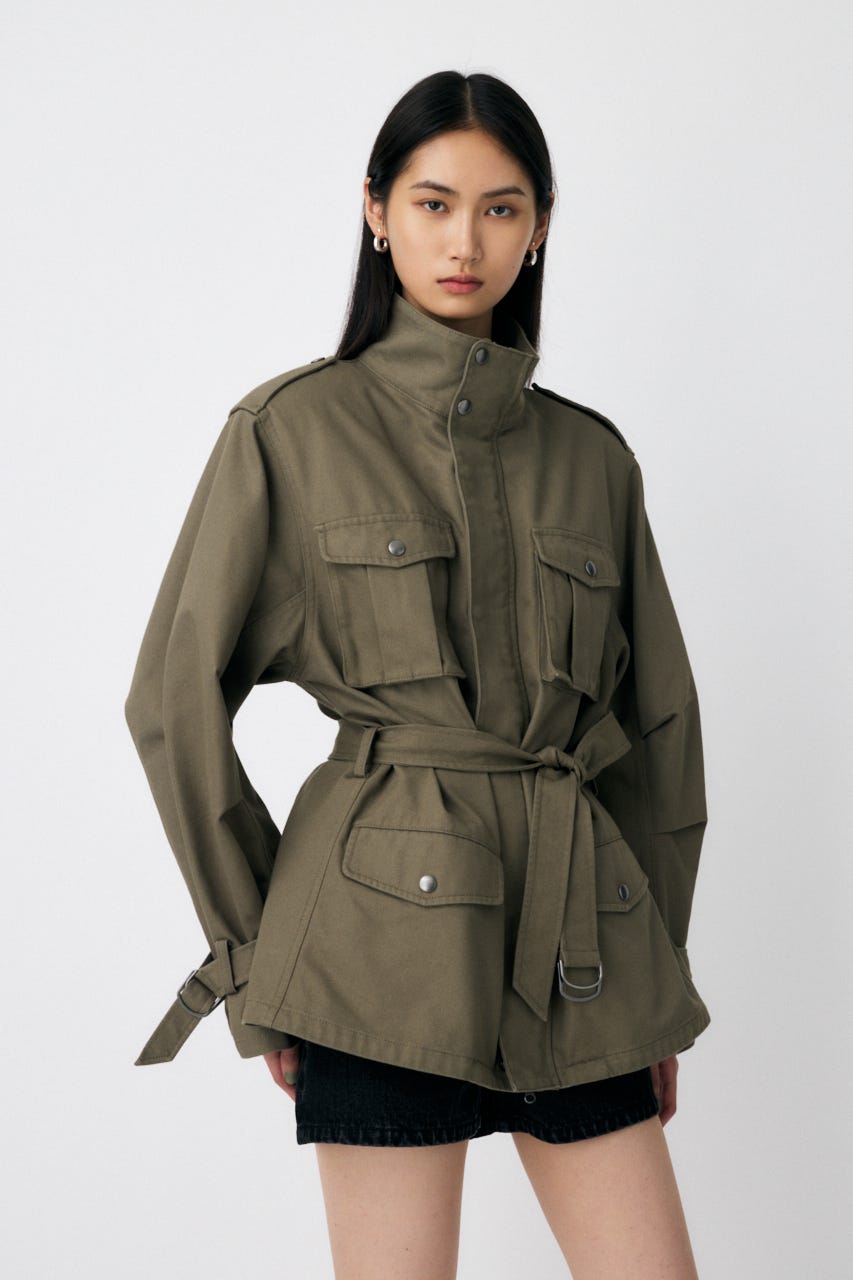 ｛ぽげーた｝moussy ミリタリージャケット MOUSSY | BELTED CARGO ジャケット (その他アウター ) |SHEL