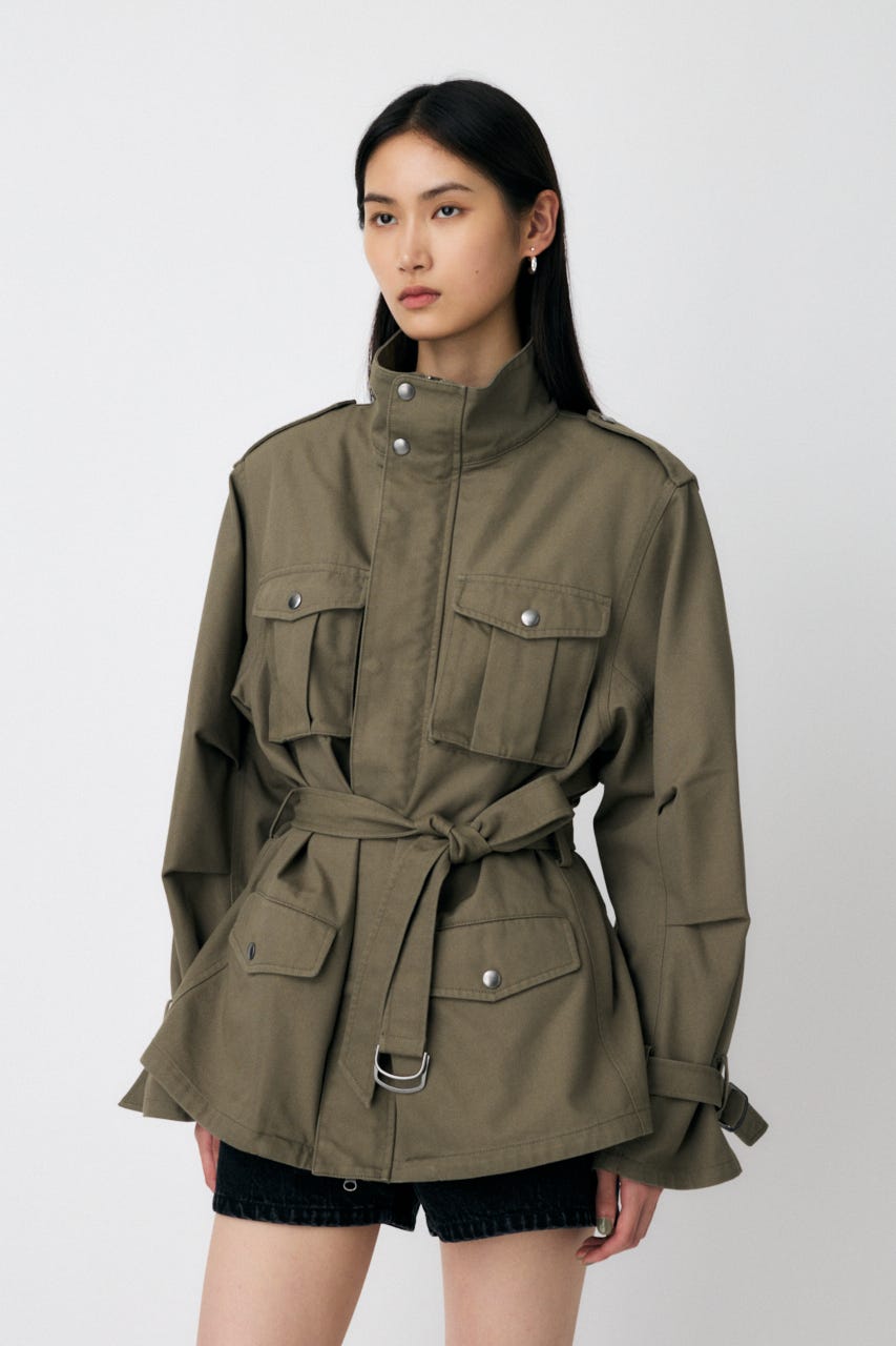 ｛ぽげーた｝moussy ミリタリージャケット MOUSSY | BELTED CARGO ジャケット (その他アウター ) |SHEL