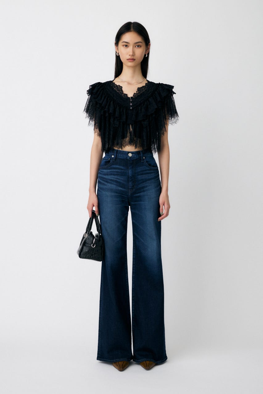 moussy CUT LACE RUFFLE ブラウス moussy｜CUT LACE RUFFLE ブラウス | Rakuten Fashion(楽天