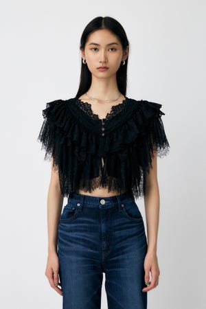 ☆新品未使用☆ MOUSSY マウジー　CREPE ブラウス　トップス　ブラック ☆新品未使用☆ MOUSSY マウジー CREPE ブラウス トップス