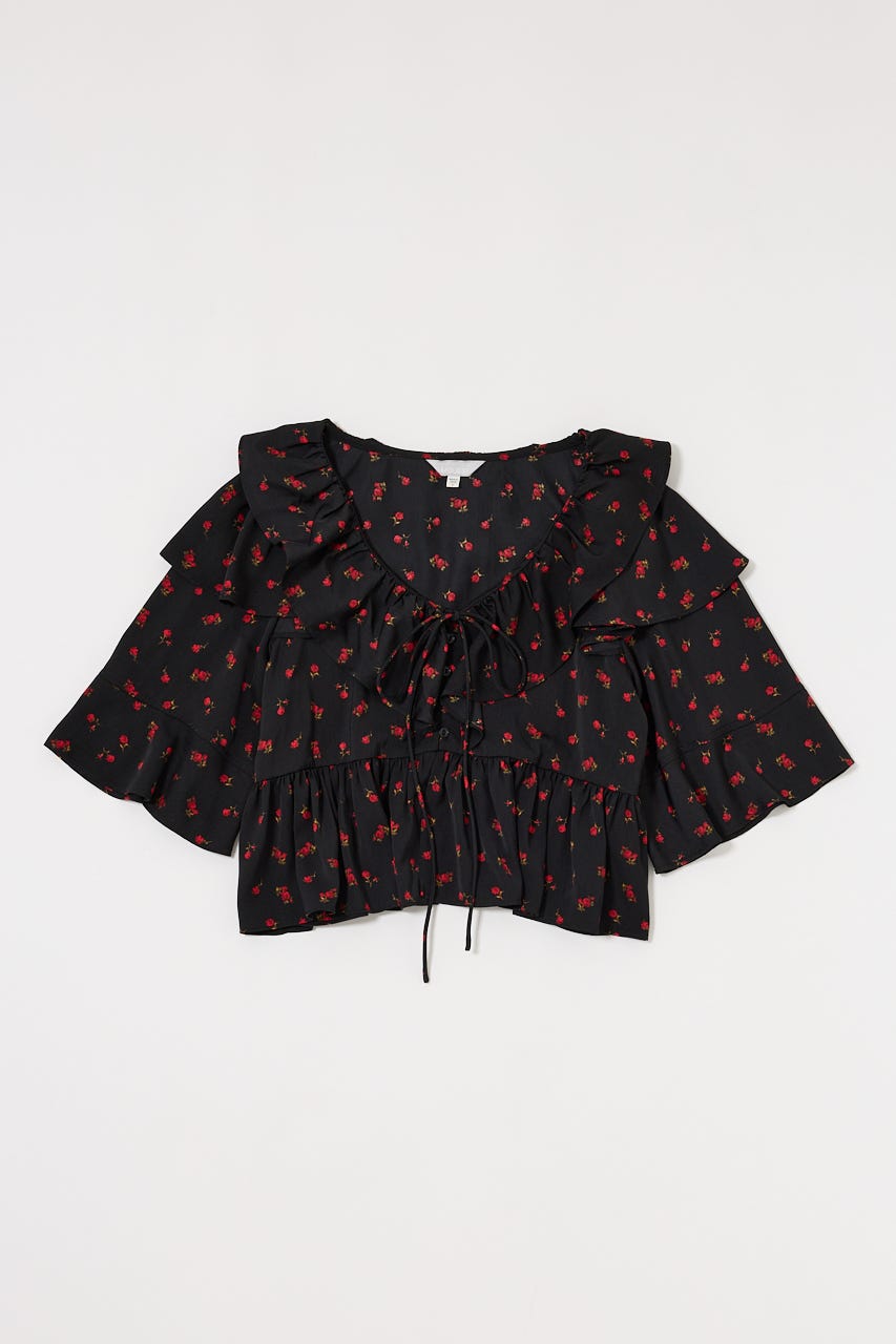 MOUSSY | FLOWER PATTERN フリルトップス (シャツ・ブラウス