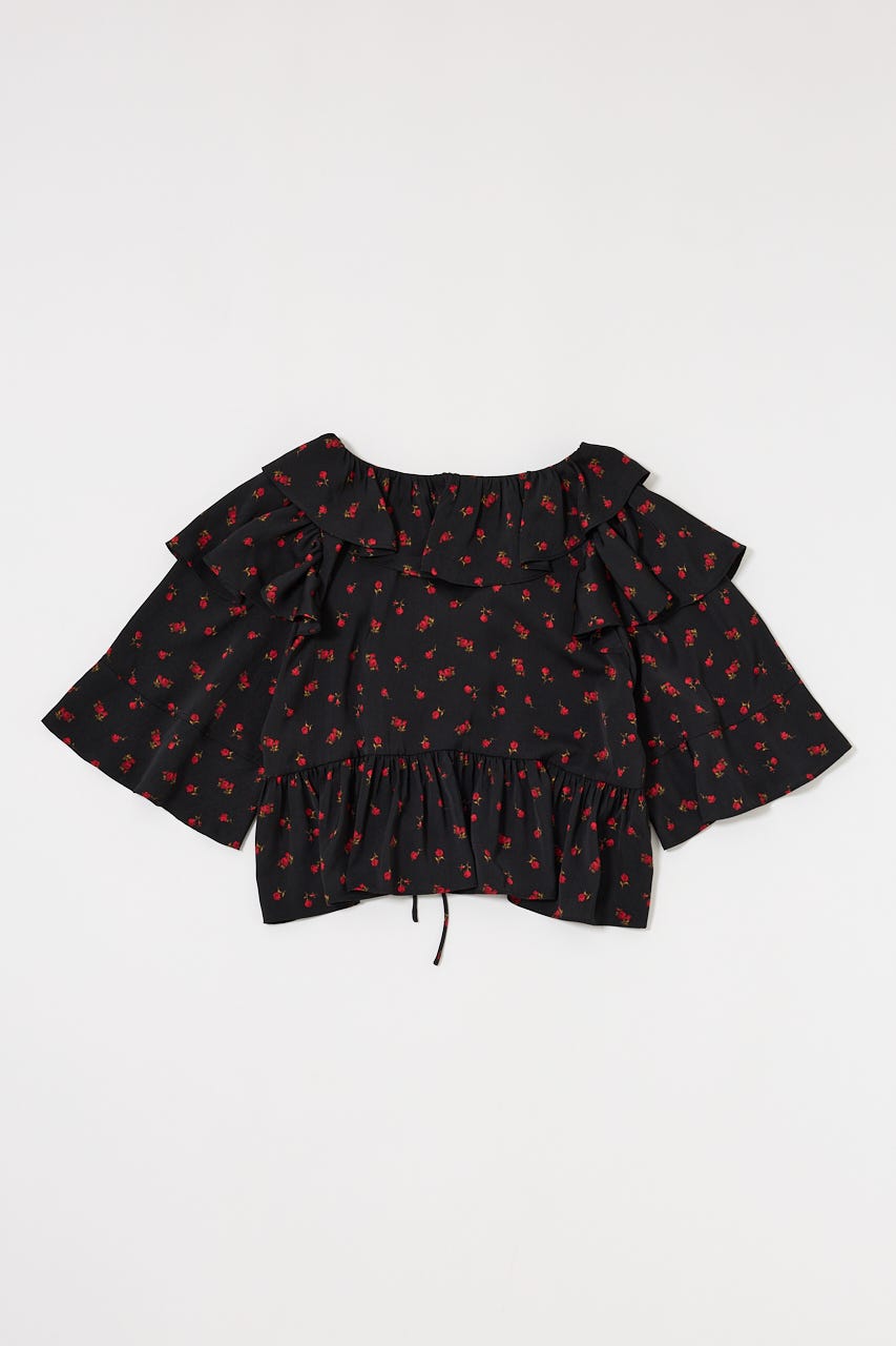 フリルトップス　マウジー MOUSSY | FLOWER PATTERN フリルトップス (シャツ・ブラウス