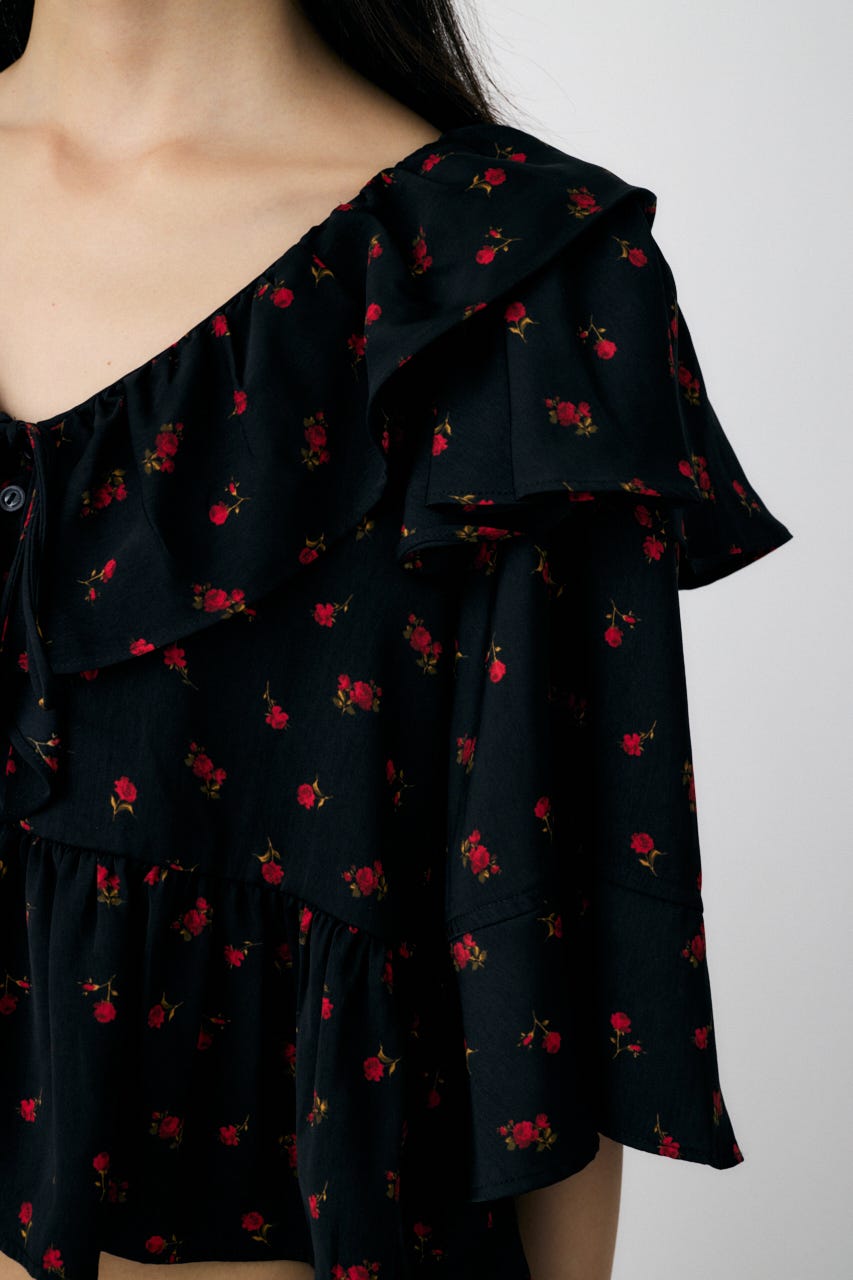 MOUSSY | FLOWER PATTERN フリルトップス (シャツ・ブラウス