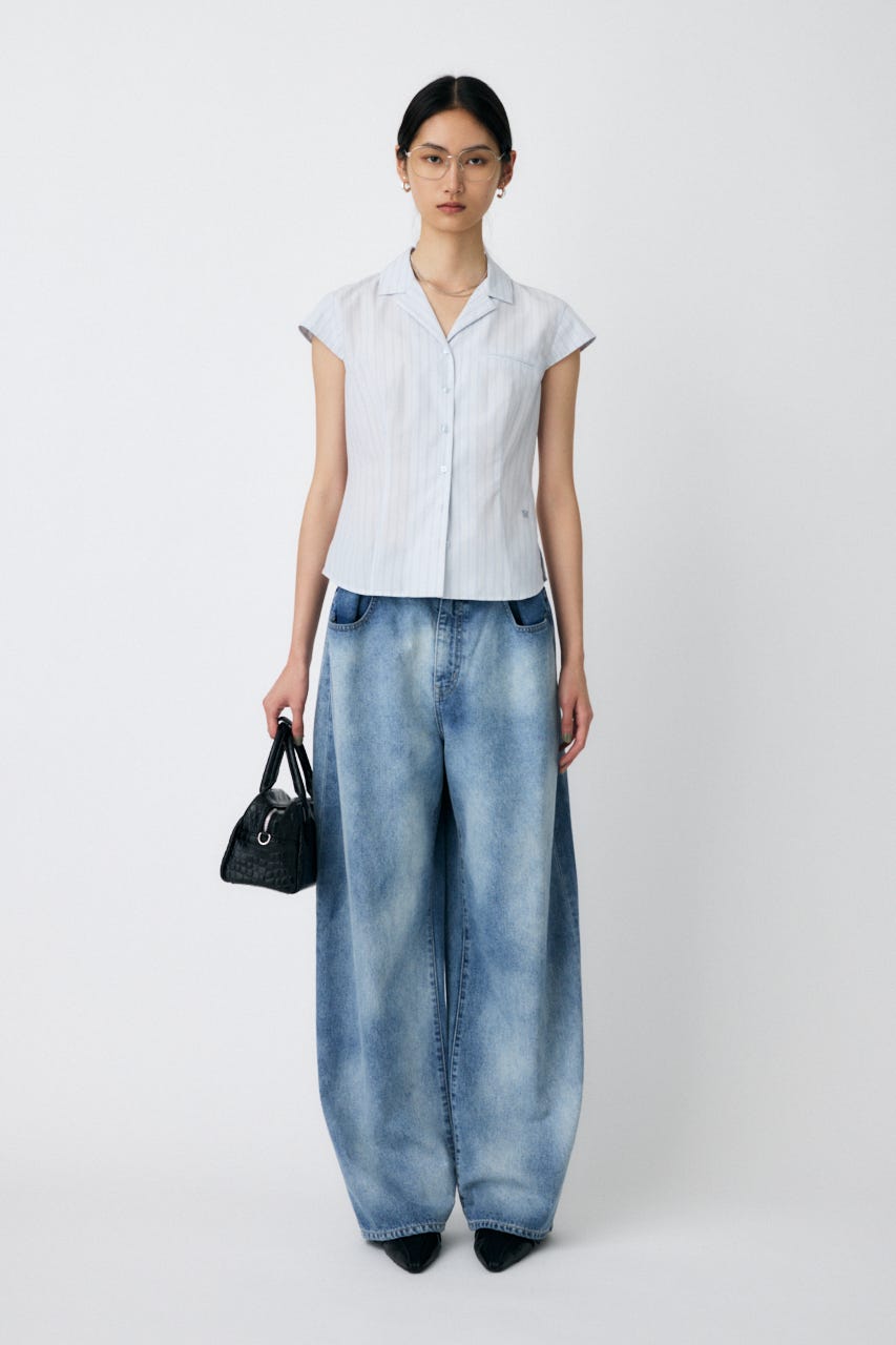 新品未使用タグ付き☆MOUSSY　MICRO SLEEVE SHIRT ブラウス MOUSSY | MICRO SLEEVE SHIRT ブラウス (シャツ・ブラウス
