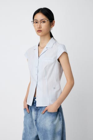 MOUSSY | MICRO SLEEVE SHIRT ブラウス (シャツ・ブラウス