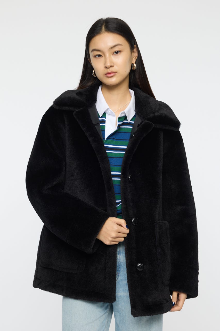 SHEARLING OVER MIDDLE ジャケット BLK FREE