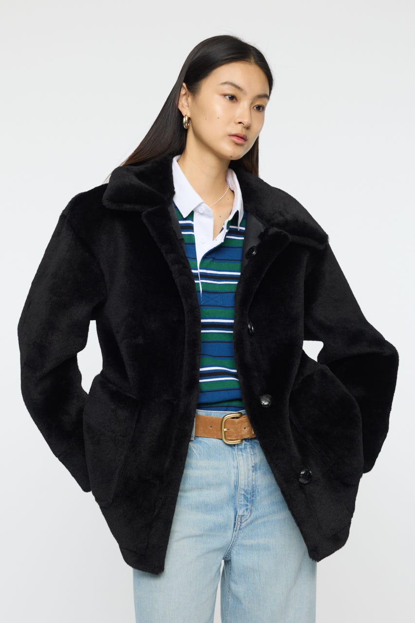 SHEARLING OVER MIDDLE ジャケット BLK FREE