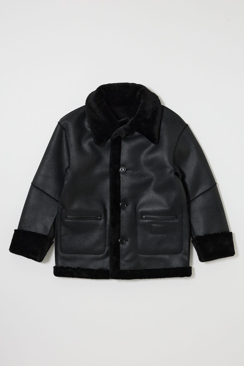 SHEARLING OVER MIDDLE ジャケット BLK FREE