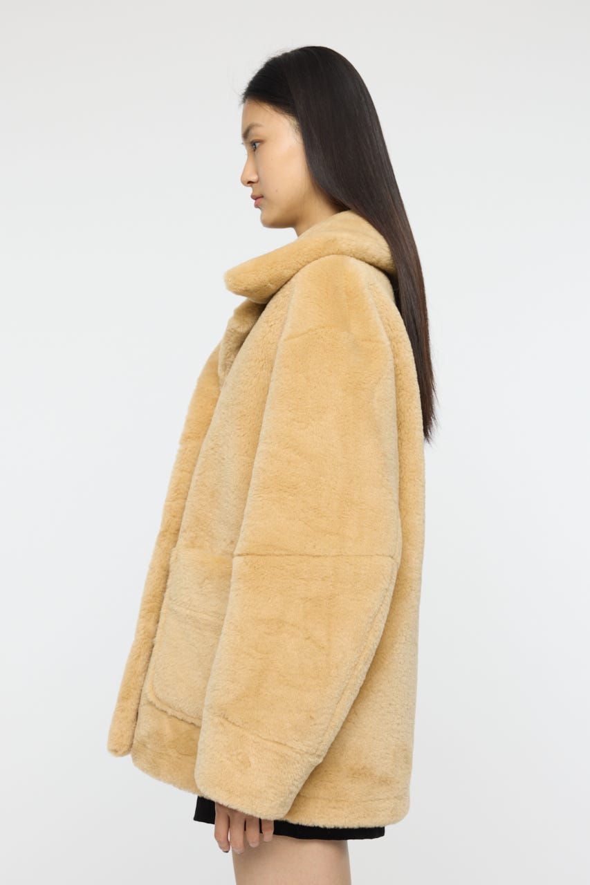 SHEARLING OVER MIDDLE ジャケット BRN FREE