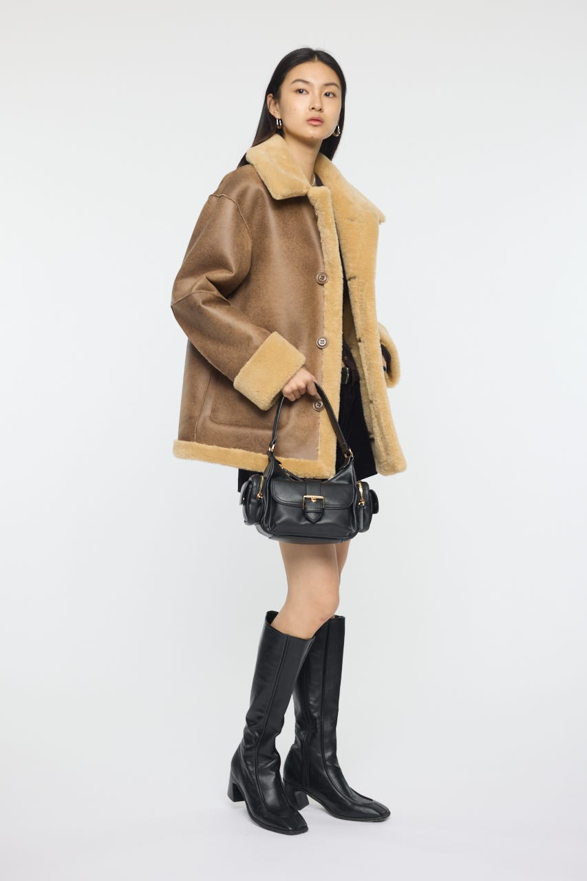 SHEARLING OVER MIDDLE ジャケット BRN FREE