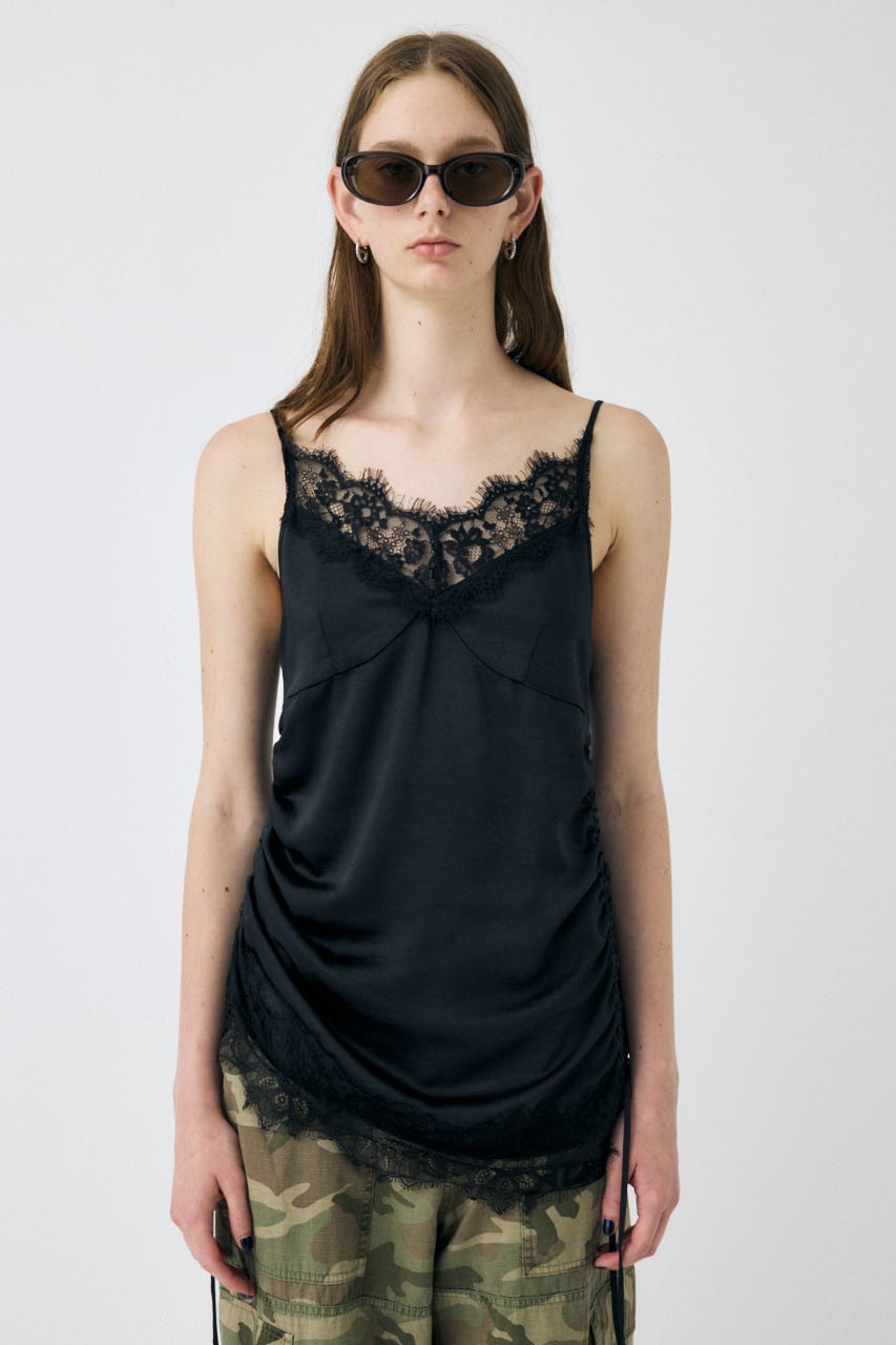 【MOUSSY】 LACE TRIM CAMI ドレス　完売品 MOUSSY | 【ViVi掲載】LACE TRIM CAMI ドレス (ワンピース(ミニ