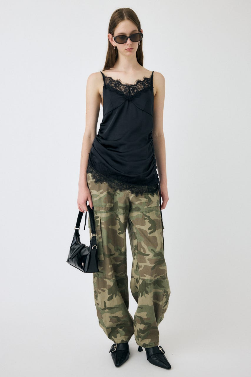 【MOUSSY】 LACE TRIM CAMI ドレス　完売品 MOUSSY | 【ViVi掲載】LACE TRIM CAMI ドレス (ワンピース(ミニ