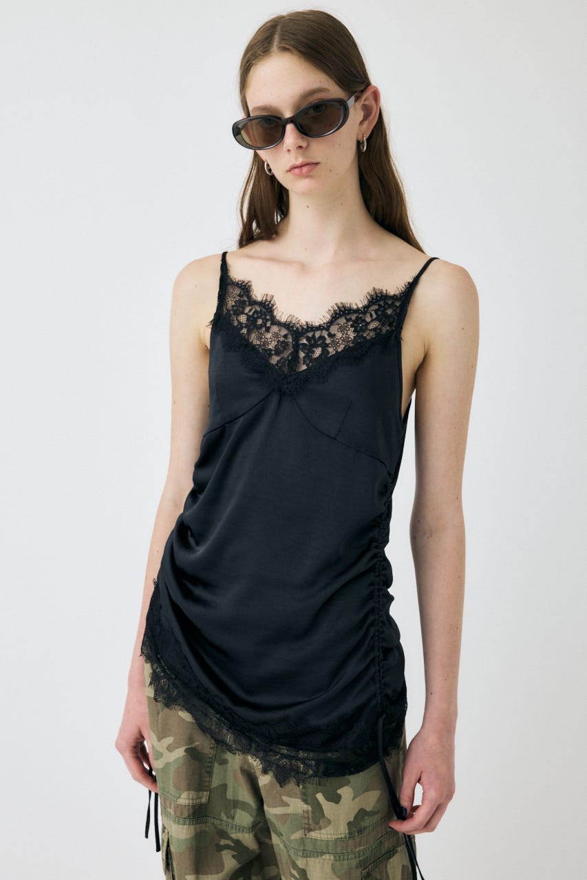 【MOUSSY】 LACE TRIM CAMI ドレス　完売品 MOUSSY | 【ViVi掲載】LACE TRIM CAMI ドレス (ワンピース(ミニ
