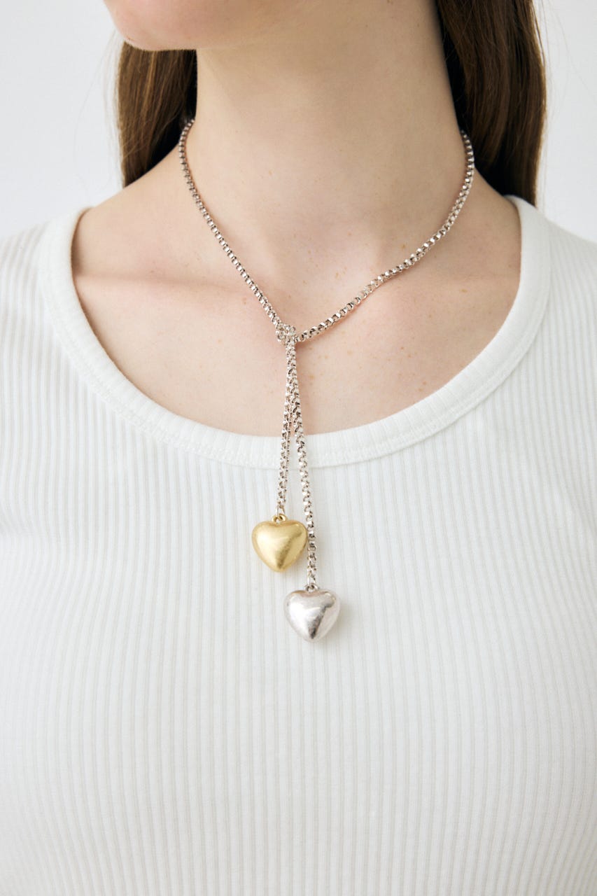 DOUBLE HEART ネックレス Multi_1 FREE