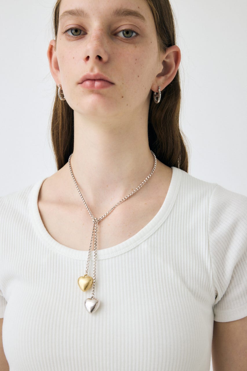 DOUBLE HEART ネックレス Multi_1 FREE