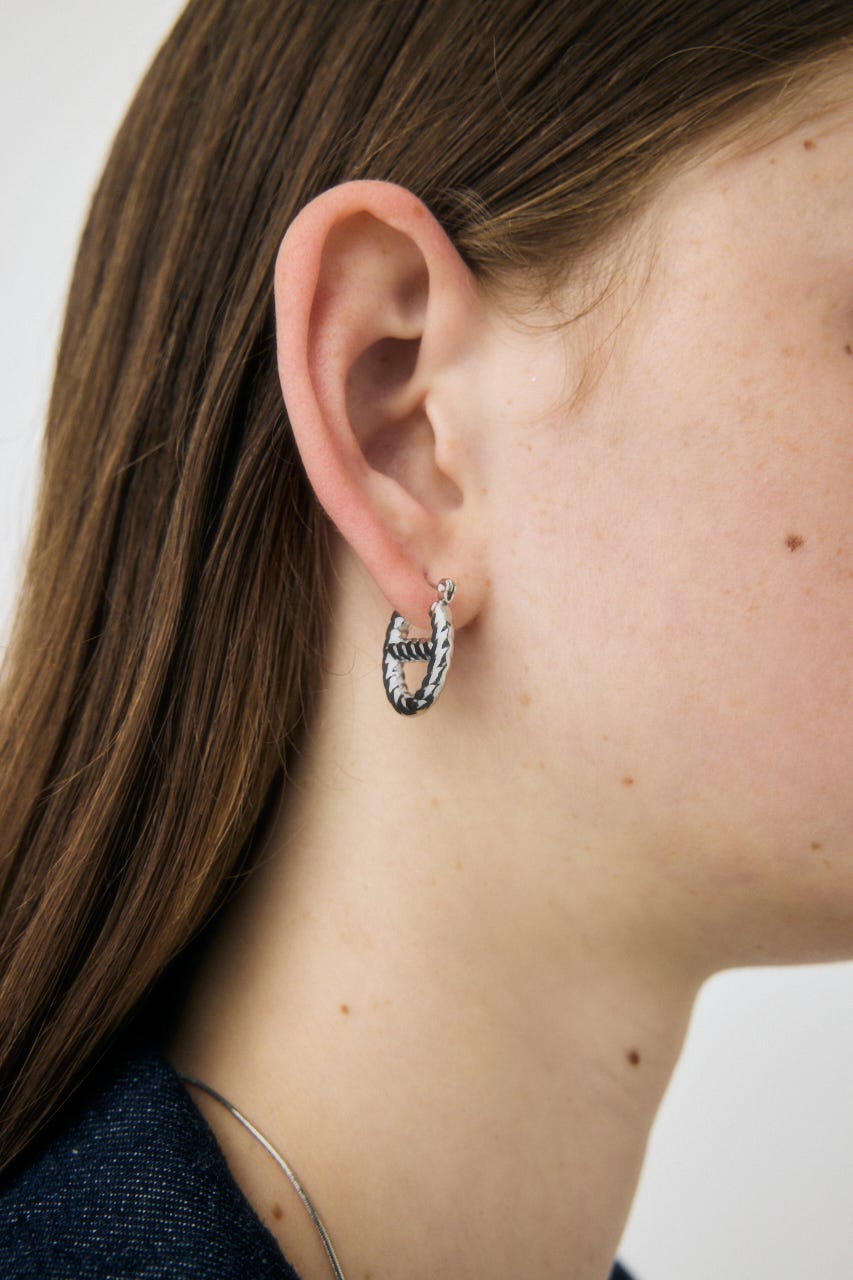 OVAL ROPE HOOP イヤリング SLV FREE