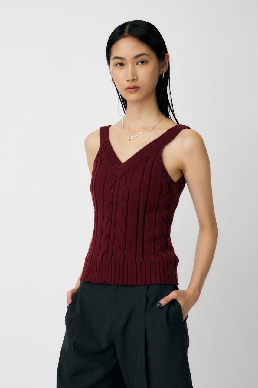 MOUSSY | CABLE KNIT キャミソール (キャミソール ) |SHEL'TTER