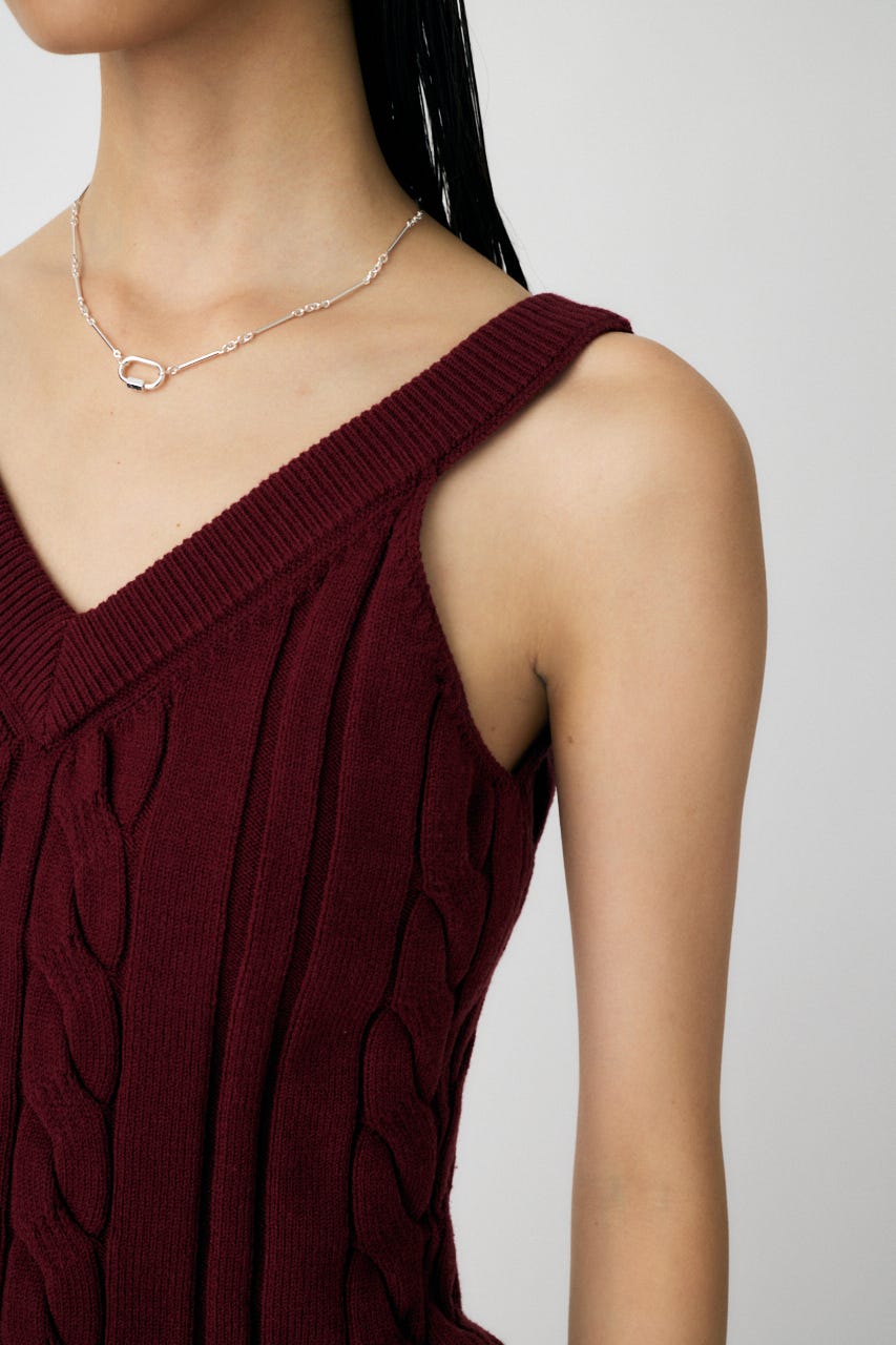 MOUSSY ブラウン ピストルプリント キャミソール MOUSSY | CABLE KNIT キャミソール (キャミソール ) |SHEL'TTER