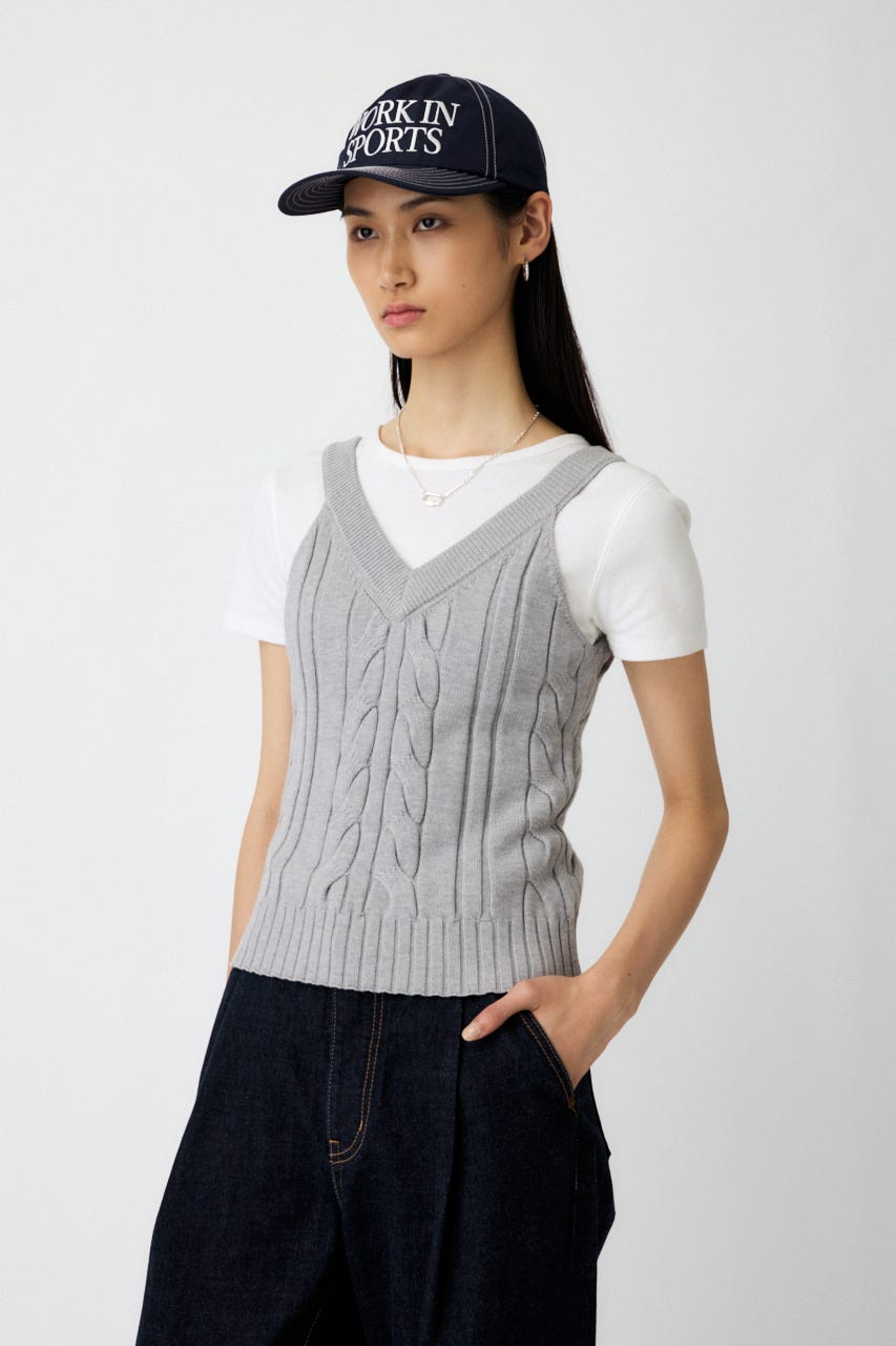 moussy ニットキャミ　9000→8200値下げ済み MOUSSY | SQUARE LINE ニットキャミ (キャミソール ) |SHEL'TTER