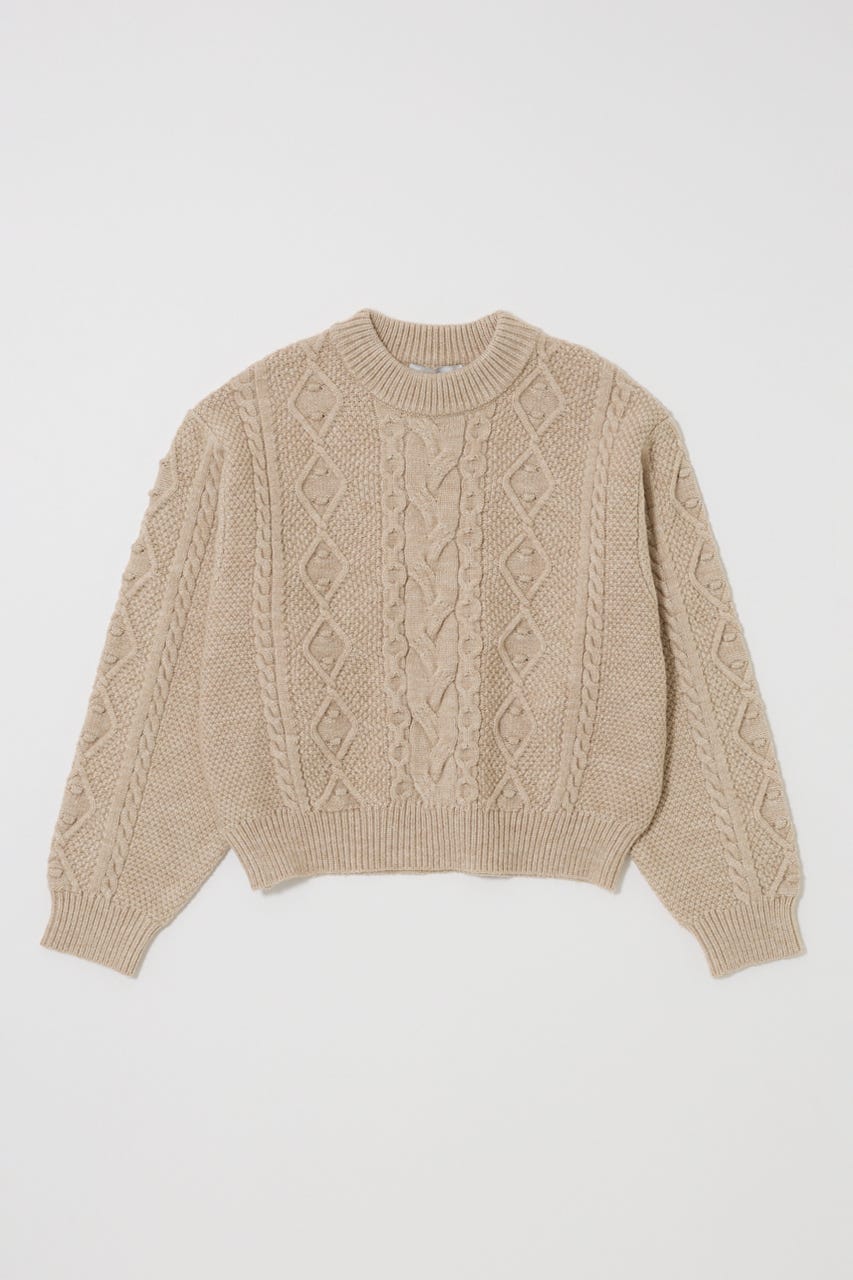 POPCORN CABLE セーター L/BEG FREE