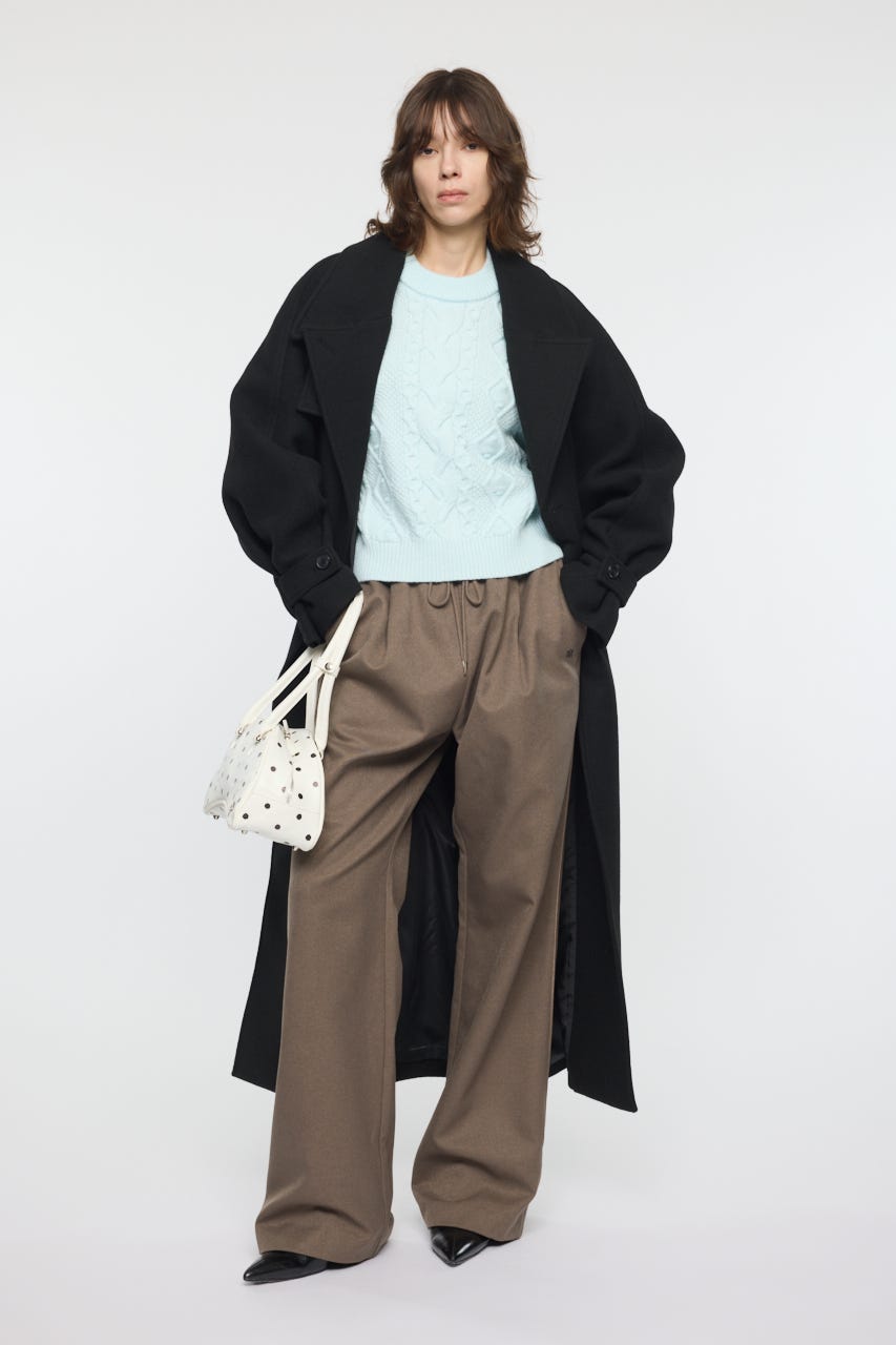 POPCORN CABLE セーター L/BLU FREE