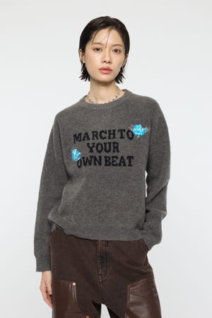 FLORAL PATCH JACQUARD セーター