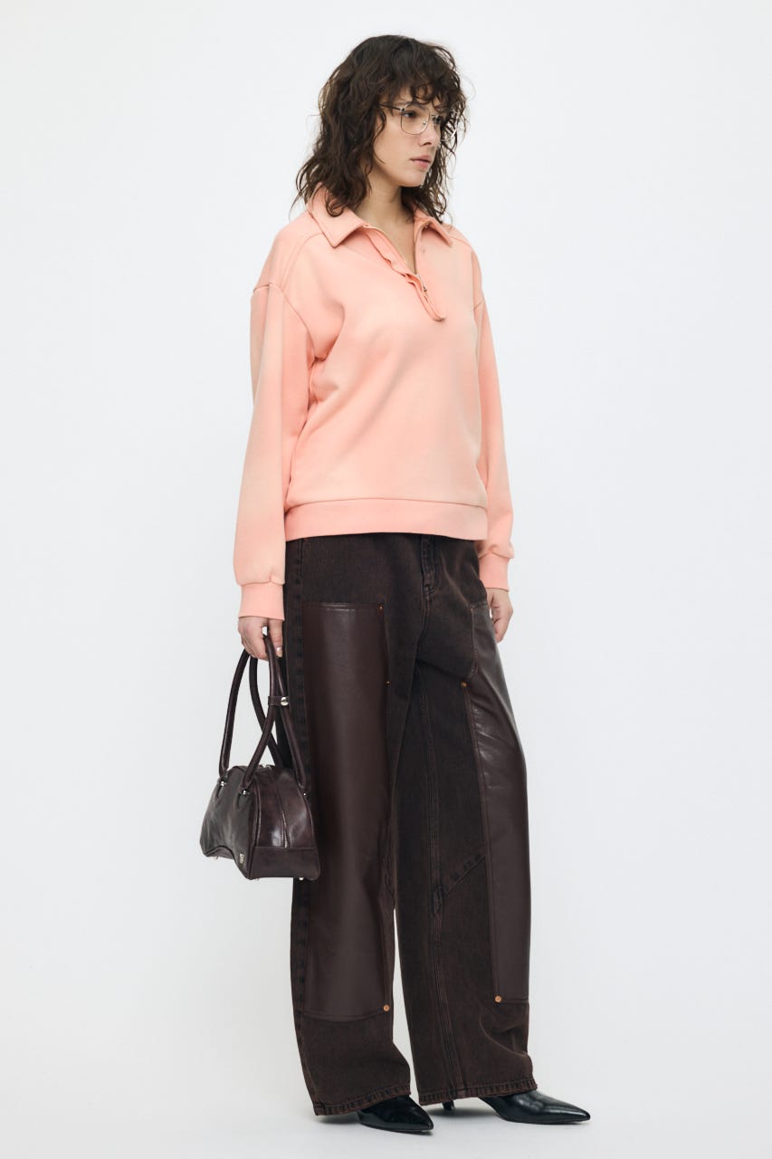 HALF ZIP SWEAT POLO プルオーバー L/ORG FREE