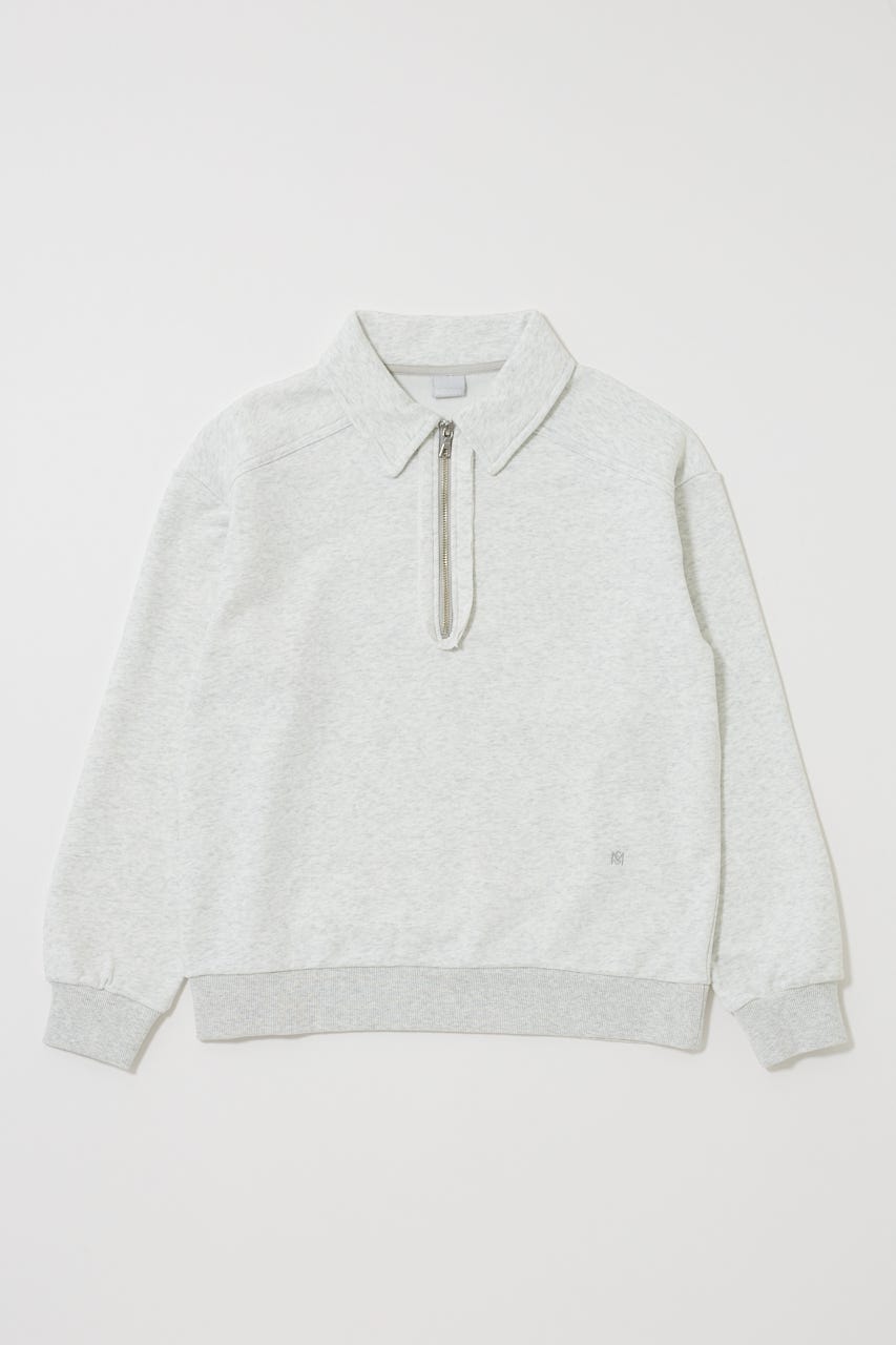 HALF ZIP SWEAT POLO プルオーバー T.GRY FREE