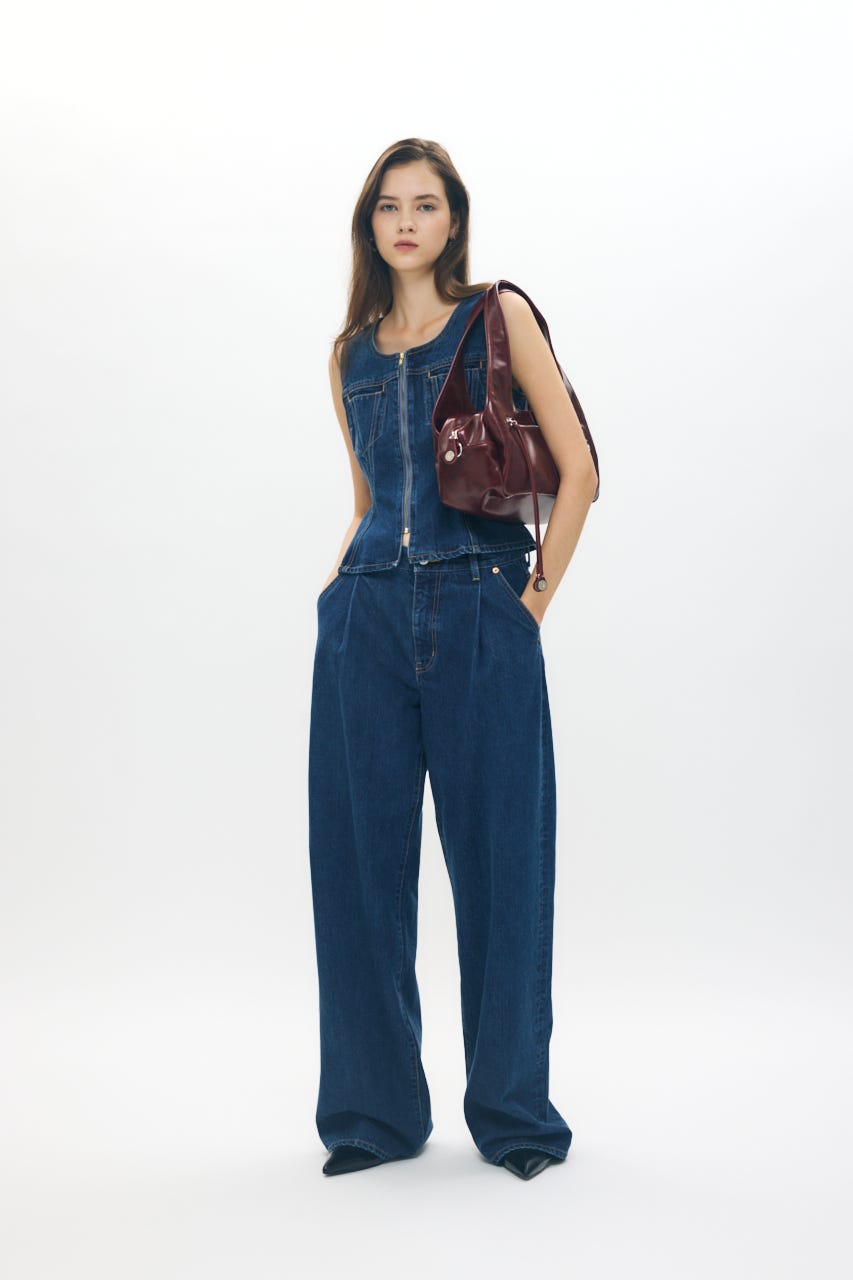 moussy TUCK WIDE ストレートデニム MOUSSY | TUCK WIDE ストレートデニム (ワイド ) |SHEL'TTER